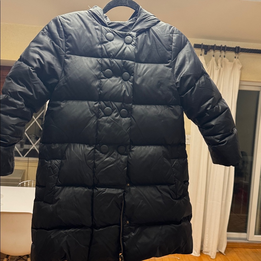 Black Double-Breasted Puffer Coat